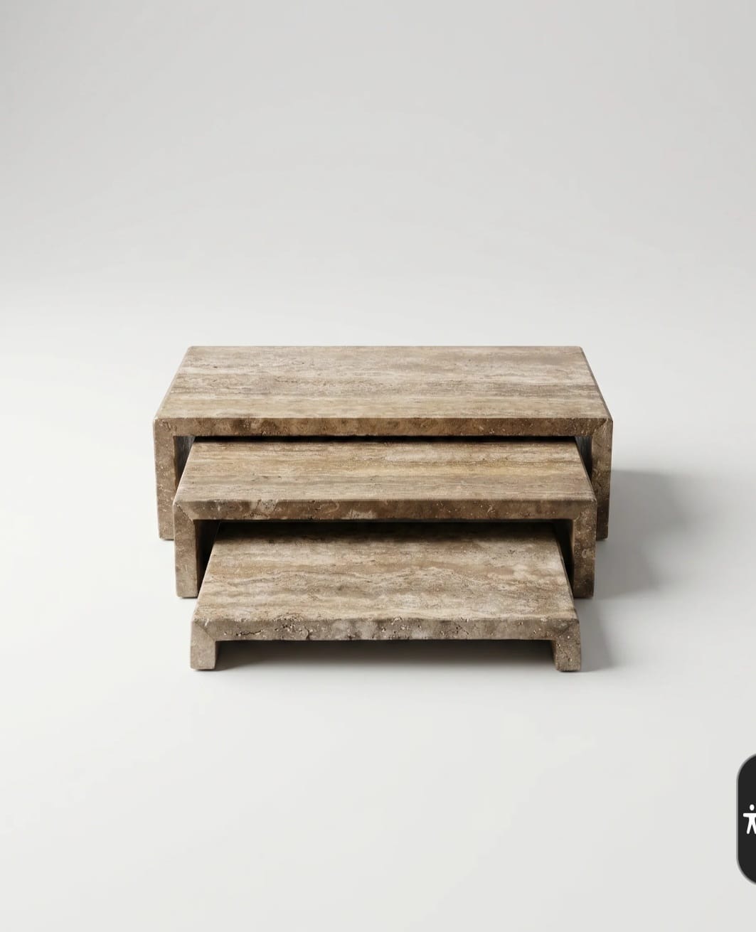 Travertine Nesting Tables