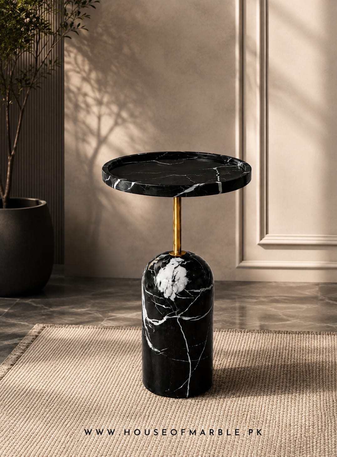 Noir Pedestal Table